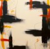 Slow Burn | Square Abstract Canvas Print | Burnt Orange Wall Art | Prints in Paintings by Abby May