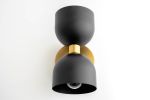 Wall Sconce - Black Deep Ball - Model No. 5116 | Sconces by Peared Creation. Item made of brass