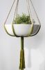 Ombre Forest & Olive Sculptural Macrame Plant Hanger – 37” Hand-Dyed Indoor Planter | Plants & Landscape by Freefille