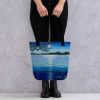 Tote Bag - Nocturned - Tonalism Moonlit Night Scene | Work by Eman's Gallery