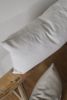 White Wool w/ Grey Hatched Lines Decorative Lumbar Pillow | Pillows by Vantage Design