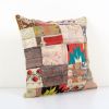 Vintage Turkish Handmade Large Patchwork Cushion, Flat-Weave | Pillows by Vintage Pillows Store