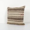 Organic Striped Turkish Kilim Pillow, Bohemian Kilim Pillow, | Cushion in Pillows by Vintage Pillows Store