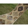 Vintage Organic Wool Tribal Style Faded Turkish Runner Rug | Rugs by Vintage Pillows Store. Item made of cotton
