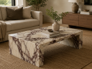 Calacatta Viola Marble Coffee Table | 41" Luxury Rectangular Natural Stone Center Table | Tables by Vero Marble