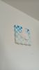 Comfort Zone Mini #07 - Wandskulptur Kariert Blau | Wall Sculpture in Wall Hangings by Reyku
