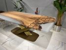 Clear Epoxy Resin Dining Table - Luxury Modern Table | Tables by Tinella Collection. Item composed of wood and metal
