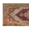 Distressed Oushak Carpet, Decorative Red and Gold Colors Rug | Area Rug in Rugs by Vintage Pillows Store. Item composed of fiber