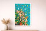 Bloomfall – Original Abstract Floral Painting on Canvas | Oil And Acrylic Painting in Paintings by Dario Moschetta