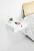 White Floating Nightstand, 1 Drawer in Oak | Storage by Manuel Barrera Habitables. Item made of wood