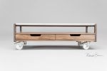 Marble Coffee Table Solid Walnut/Oak Board | Tables by Manuel Barrera Habitables. Item made of oak wood & marble