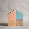 Little Wooden House - Turquoise/Copper No.12 | Sculptures by Susan Laughton Artist. Item composed of wood