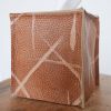 Orange Leather with Painted Strokes Single Tissue Box Cover | Toiletry in Storage by Vantage Design
