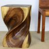 Haussmann® Big Twist Wood Stool Table 14 in SQ x 20 in H | Chairs by Haussmann®