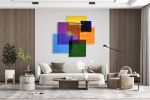 Oversized Multicolor Squares /Transparent Acrylic Art/ Wall | Wall Sculpture in Wall Hangings by uniQstiQ. Item made of synthetic