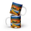 Coffee Mug - Day Blazed - Tropical Sunset Palm Tree Art | Work by Eman's Gallery