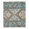 Decorative Blue Colors Rug, Overdyed Flat Weave Carpet | Area Rug in Rugs by Vintage Pillows Store. Item composed of cotton and fiber