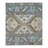 Decorative Blue Colors Rug, Overdyed Flat Weave Carpet | Area Rug in Rugs by Vintage P. Item composed of cotton and fiber