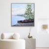 Windermere Boats | Oil And Acrylic Painting in Paintings by Meredith H. Item composed of canvas compatible with minimalism and contemporary style