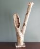 Driftwood Sculpture "Promontory" with White Crystal Quartz C | Sculptures by Sculptured By Nature  By John Walker. Item made of marble works with minimalism style