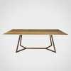 Trapeze Tr4 - Travertine Dining Table | Tables by DFdesignLab - Nicola Di Froscia. Item composed of wood & steel compatible with contemporary style