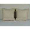 Set of 2 Pillow Covers, White Color Kilim Cushion | Sham in Linens & Bedding by Vintage Pillows Store. Item composed of cotton & fiber
