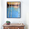 Orange Skies | Mixed Media in Paintings by Susan Wallis. Item compatible with contemporary and modern style