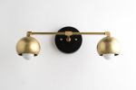 Mid Century Vanity - Model No. 5469 | Sconces by Peared Creation. Item composed of brass