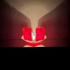 Red & White Opalescent Glass Candleholder | Candle Holder in Decorative Objects by Sand & Iron