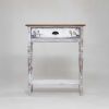 Hand-Painted Solid Wood Bird Console Table – Whitewashed Entryway Console, One-of-a-Kind Functional Art | Tables by Birds and Gardens Inc. Item made of wood works with contemporary & country & farmhouse style