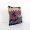 Organic Wool Turkish Cushion Cover - Striped Purple Turkish | Pillows by Vintage Pillows Store