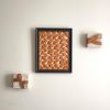 11x14 Vegetable-Tanned Leather Fan Pattern Wall Art | Sculptures by Leather Spring Studio