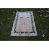 Turkish Soft Muted Color Oushak Living Room Rug 3'6" X 5'8" | Area Rug in Rugs by Vintage Pillows Store. Item composed of cotton and fiber