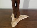 Large Driftwood Sculpture "Chocolate Frond" with Marble Base | Sculptures by Sculptured By Nature  By John Walker. Item composed of wood in minimalism style