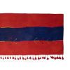 Minimalist Kilim, Red an Blue Perde from Eastern Anatolia | Runner Rug in Rugs by Vintage Pillows Store. Item made of wool & fiber