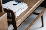 Entryway bench, Mid century shoe storage, Wood bench | Benches & Ottomans by Plywood Project. Item made of oak wood works with minimalism & mid century modern style