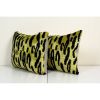 16" x 23" Set Tiger Motif Ikat Velvet Pillow Cover, Pair | Sham in Linens & Bedding by Vintage Pillows Store. Item made of cotton & fiber