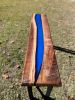 Translucent blue river console table | Tables by Pelican State Woodworks