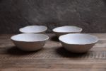 Textured speckled white handmade bowl, natural minimal | Dinnerware by Laima Ceramics. Item composed of stoneware in minimalism or rustic style