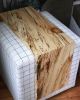 Spalted Maple Ottoman Foot Stool Table | End Table in Tables by Hazel Oak Farms. Item composed of maple wood