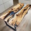 Ultra Clear Epoxy Table | Dining Table in Tables by Ironscustomwood. Item composed of wood and synthetic