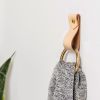 Small Leather Wall Strap [V'ed End] | Storage by Keyaiira | leather + fiber | Artist Studio in Santa Rosa. Item made of leather