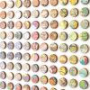 Three Hundred and Twenty Four Map Dots Rainbow Concentric Squares Collage #2 | Paintings by Amelia Coward