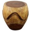 Haussmann® Wood Barrel Puzzle Drum Table 18 DIA x 18 inch | Coffee Table in Tables by Haussmann®