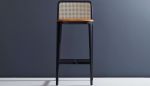 "Wing" SW2. Ebonized, Nt Cane, Leather 20363 | Bar Stool in Chairs by SIMONINI. Item composed of wood and leather