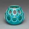 Oval Tea Light Holder - Turquoise | Decorative Objects by Lynne Meade