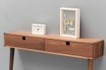 Midcentury Console Hallway Table In Solid Wood | Console Table in Tables by Manuel Barrera Habitables. Item composed of walnut