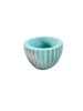 Mint Spark Ribbed Flute Petite | Planter in Vases & Vessels by RAW & UNIQ