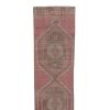 Hand-Knotted Vintage Turkish Oushak Long Stair Runner Rug | Rugs by Vintage Pillows Store. Item made of cotton with fiber