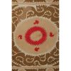 Suzani Tan Tribal Tapestry - Uzbek Table Cloth - Tribal Embr | Tablecloth in Linens & Bedding by Vintage Pillows Store